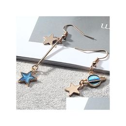 Dangle Chandelier Universe Star Moon Earrings Cartoon Girls Women Ear Rings Fashion Jewellery Gift Will And Sandy Drop Delivery Dhvyb