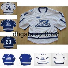 SjSj98 Mississauga Steelheads 20 Graves 14 Cobbold Mens Womens Youth 100% Embroidery cusotm any name any number Hockey Jersey Cheap Fast Shipping