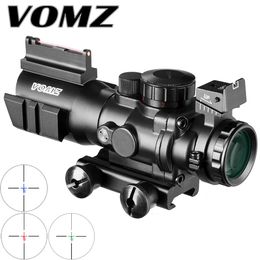 VOMZ 4x32 Acog Riflescope 20mm Dovetail Reflex Optics Scope Tactical Sight Hunting Rifle Airsoft Sniper Magnifier