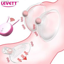 Wireless Remote Breast Nipple Massage Vibrator Breast Enlargement Pump Oral Licking Nipple Clitoris Stimulate Sex Toys for Women L230518