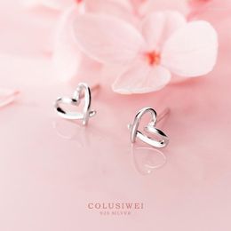 Stud Earrings Colusiwei 925 Sterling Silver Cute Irregular Heart Small For Women Fine Fashion Jewelry