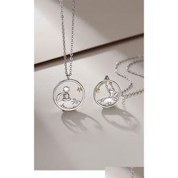 Pendant Necklaces Couple Sier Plated Prince Little Personalized Necklace Valentines Day Anniversary Gift Drop Delivery Jewelry Pendan Dhalx