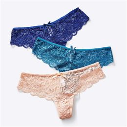 Women'S G-Strings Sexy Lace See Through G String Bow Knot Invisible Panties Underwear Women Thongs T Back Briefs Lingerie Fashion Dr Dhvkd