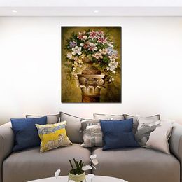 Handmade Impressionist Canvas Wall Art Victorian Romance Ii Landscape Painting Contemporary Bathroom Decor