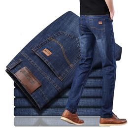 Mens Jeans SULEE Brand Classic Style Black Straight Stretch Zipper Denim Pants Male Trouser 230606