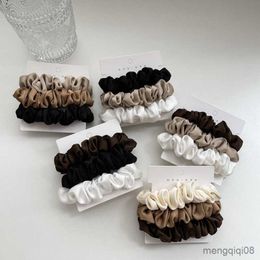 Other 3Pcs/set Silk Satin Women Solid Color Hair Rope Elegant Holder Rubber Hairband Hair Accessories