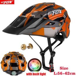 Cycling Helmets Batfox Bicycle Helmet for Adult Men Women MTB Bike Mountain Road Safety Outdoor Sports Safty 230605