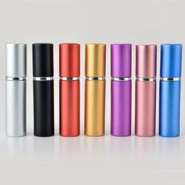 Party Favor 5Ml Per Bottle Aluminium Anodized Compact Atomizer Fragrance Glass Travel Refillable Spray Fy3329 In Stock Drop Delivery Dhfoa