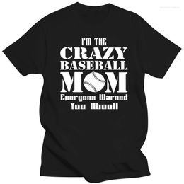 Men's T Shirts Crazy Baseball Mom T-Shirt Mothers Day Gift Funny Team Player Fashion 2023 Crew Neck Short-Sleeve Casual Tee