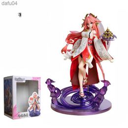 24cm Anime Genshin Impact Yae Miko Action Figure Sexy Girl Action Figure Collectible Model Doll Toys Brithday Gift L230522