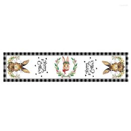 Table Cloth Holiday Runner For Easter Decorative With Printing Patterns Rectangle Long Placemat Kitchen