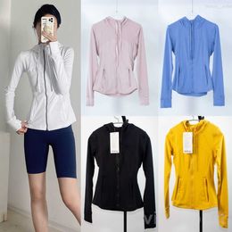 Define Lady Running Jackets Hoody Popular Jogging Coat Hooded Slim Long Sleeve Jacket Hoodie Sport Full Zip Sportswear Thin Slim Clothing