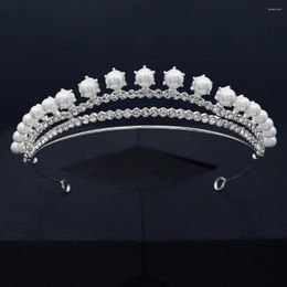 Hair Clips Handmade Pearl Rhinestone Multi-Layer Accessories Korean Style Elegant Crown Bride And Bridesmaid