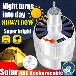 Sensor Lights Rechargeable Bulb Lantern LED Portable Camping Light Outdoor Solar Lights Lighting with Tent Lamp Emergency Lamp R230606