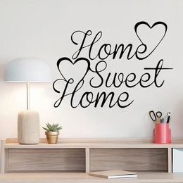 Home Sweet Home Decor Wall Stickers DIY Removable Art Vinyl Family Quote Wall Sticker Decorating DIY Family Art Customise