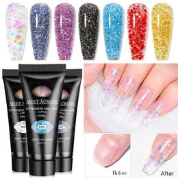 BORN PRETTY 30ml Extension Nail Gel Nail Polish Acrylic Nail Glitter Sequins Soak Off UV Extend Gel For Nail Extensions