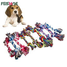 Dog Toys Chews Dogs Puppy Cotton Chew Rope Knot Toy Durable Braided Cleaning Teeth Bone Juguetes Para Perro 230606
