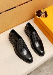 2023 Mens Dress Shoes Moccasins Breathable Lace Up Black Brand Designer Flats Male Wedding party Business Oxfords Size 38-45