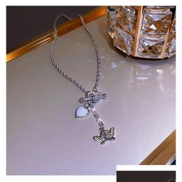 Pendant Necklaces Sier Endless Infinity Love Heart Bow Knot Pendants Fashion Jewellery Drop Delivery Dh5T6