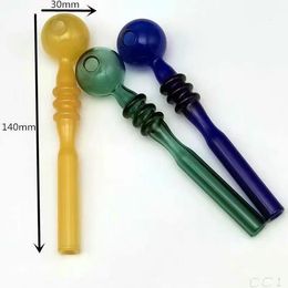 Smoking Pipes bongs Manufacture Hand-blown hookah Colourful Three Wheel Colourful Ball Direct Boiling Pot