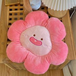 Pillow 45cm Cute Korean Style Pink Flowers Seat For Chair Girly Home Decor Decorative Pillows Sofa Bay Window Kawaii