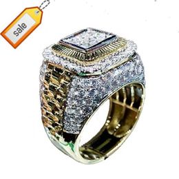 Hiphop Style HipHop Ring Men's European and American Fashion Brand Street Dance Ring Diamond Ring Hot Sale