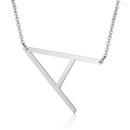 Pendant Necklaces English Letter Initial Stainless Steel Necklace Jewelry Accessories Valentine's Party Gifts Special Wholesale Gift