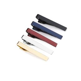 Tie Clips Simple Shirts Business Suits Red Black Gold Ties Bar Clasps Fashion Jewellery For Men Gift Will And Sandy Drop Delivery Cuffl Dhvoi