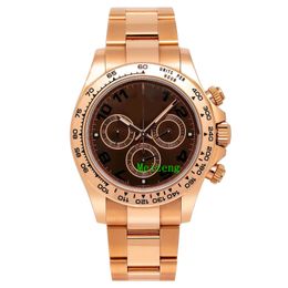 Luxury Wristwatch BRAND NEW Men's 7750 Automatic Watches 40mm 11650 Chocolate Arabic Dial With Rose Gold Oyster Bracelet