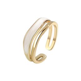 Band Rings Minimalist Gold Colour Finger For Women New Fashion Creative Design Doublelayered Geometric Party Jewellery Gifts Drop Delive Dhrzv