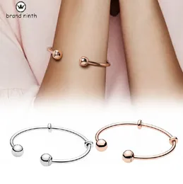 Authentic fit pandora bracelet charms bead Pendant Diy Luxury Jewellery Gift Rose Gold Plated Metal S925