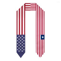 Scarves Graduation Sash Liberia & USA United States Flag Stole Shawls Graduate Wraps Scraf International Student Pride Gifts