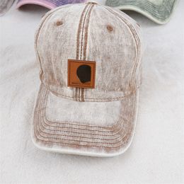 American-Style Distressed Washed Cotton Baseball Cap Solid Colour Sun Hat Couple Travel Sun-Proof Hat Cowboy Hats Top Quality