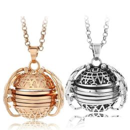 Lockets Diy Fold P O Locket Necklace Openable Ball Live Memory Pendant Sier Gold Necklaces Fashion Jewelry Drop Ship 380177 Delivery Dhmoe