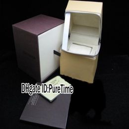 Hight Quality New Brown Watch Box Whole Mens Womens Watch Original Watches Box Certificate Card Gift Paper Bags LUBOX Puretime236S