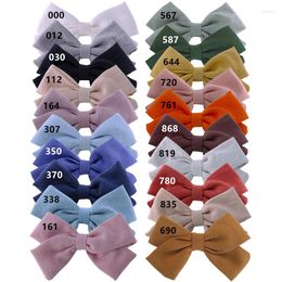 Hair Accessories 2 PCS Linen Bow Clips For Baby Girls Hairbow Kids Women Hairgrips Alligator Bows