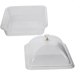 Plates Cake Pans Lids Plate Dish Dessert Appetiser Serving Platter Transparent Tray Candy Display Containers