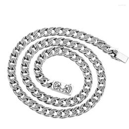 Chains Real 925 Pure Silver Zodiac Year Simple Necklace Fashion Personality Hip-Hop Tiger Head Chain For Men And Women Jewelry