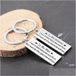 Key Rings Scpture Letter Keychain To My Women Men Handbag Hangs Couple Lovers Fashion Jewellery Will And Sandy Drop Ship Delivery Dhifl