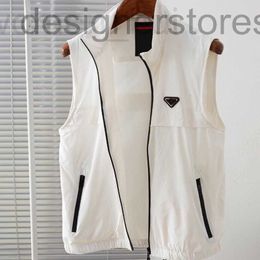 Men's Vests designer Fashion mens vest embroidery zip jacket pd Vest nylon trench coat thin sports Jacket 4xl 5xl 0CIB 7ZF8