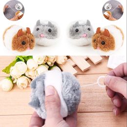 1pc Cute Cat Toys Plush Fur Toy Shake Movement Mouse Pet Kitten Funny Rat Safety Plush Little Mouse Interactive Toy Gift