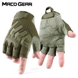 Cycling Gloves Fingerless Glove Half Finger Gloves Tactical Military Army Mittens SWAT Airsoft Bicycle Outdoor Shooting Hiking Driving Men 230606