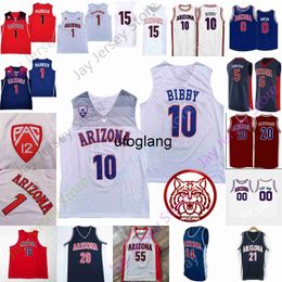 coe1 2020 Arizona Wildcats Basketball Jersey NCAA College Green Bibby Mannion Zeke Nnaji Arenas Terry Lauri Markkanen Andre Iguodala Max Hazzard