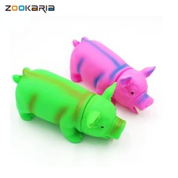 1pcs Colorful Screaming Rubber Pig Pet Teasing Squeak Squeaker Chew Toy Puppy Toy for Dogs for Large Dogs Sound Voice Dog Toys