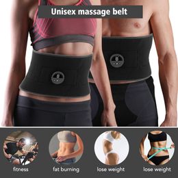 Portable Slim Equipment EMS Muscle Stimulator Massage ABS Abdominal Trainer Belt Slimming Massager Unisex Body Belly Weight Loss Body Shaping Fitness 230605