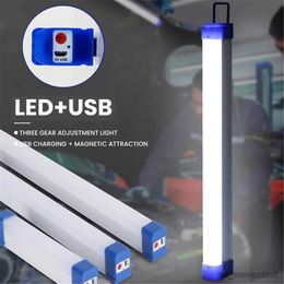 Sensor Lights Outdoor Emergency Light USB Rechargeable Lamp 20W 40W 60W LED Lamp Portable Camping Lamp Tube Multifunction Light R230606