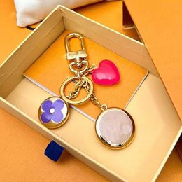Luxury High Aolly Letter Printing Keychains Metal Handmade Unisex Designer bag car Key Ring with box