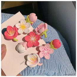 Other Colorful Sakura Hairpin for Women Girl Cute Pink Flower Hair Sweet Style Barrettes Daily Hair Accessories