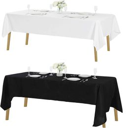 Table Cloth 1pcs Satin Tablecloth Modern Style White Dining Table Decor for Christmas Wedding Party Table Cover22Solid Colour Cloth Home Deco 230605