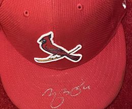 Yadier Molina Harper GRIFFEY volpe Autographed Signed signatured auto Collectable hat cap